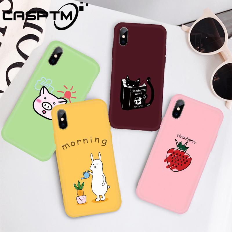 Ốp điện thoại TPU silicon in hình vẽ hoạt hình dễ thương dành cho iPhone 5/5S/SE/6/6S/6+/6S+/7/8/7+/8+/X/XS/XSMAX/XR