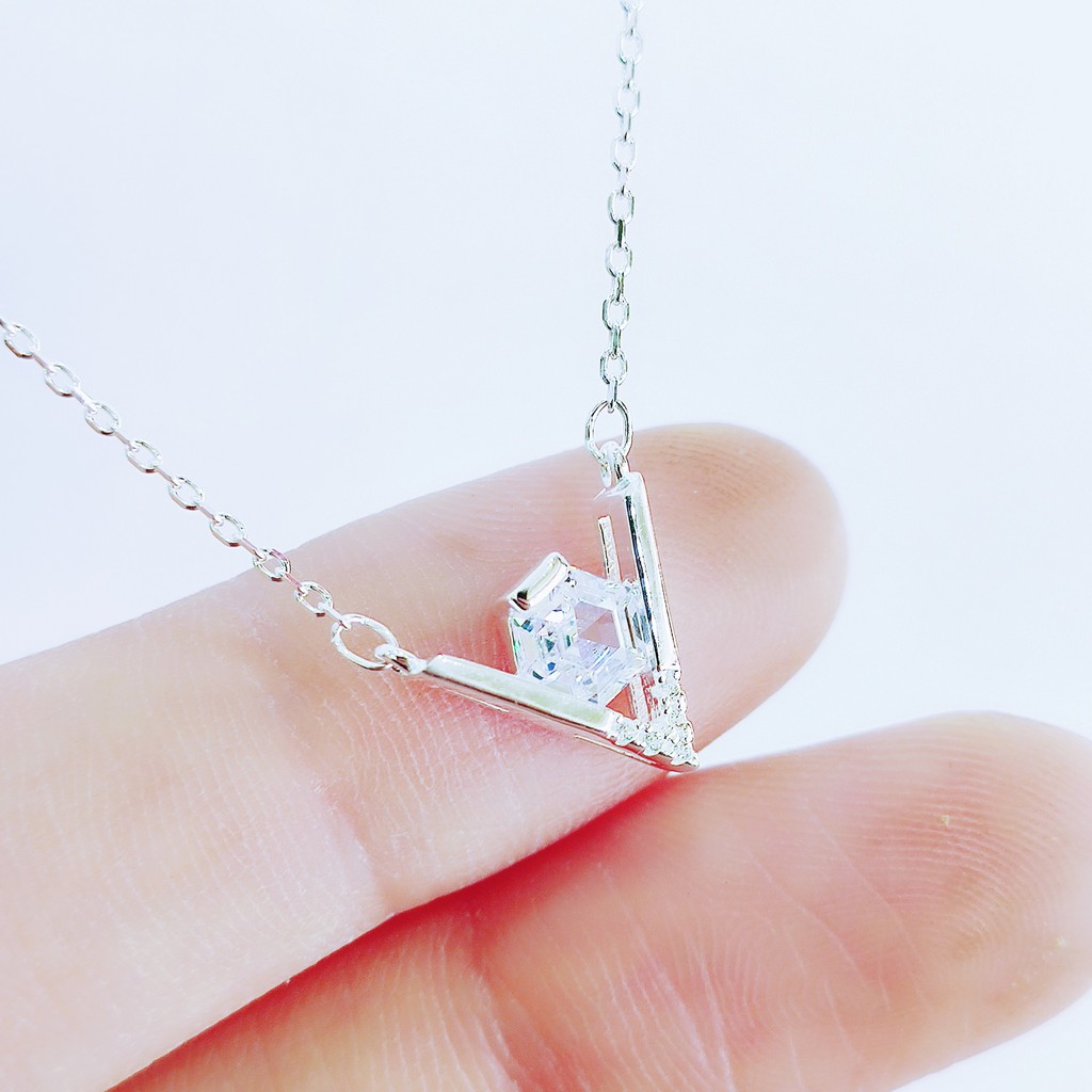 Dây chuyền bạc 925 Dây chuyền Victory bạc ý 925 cao cấp_ van jw