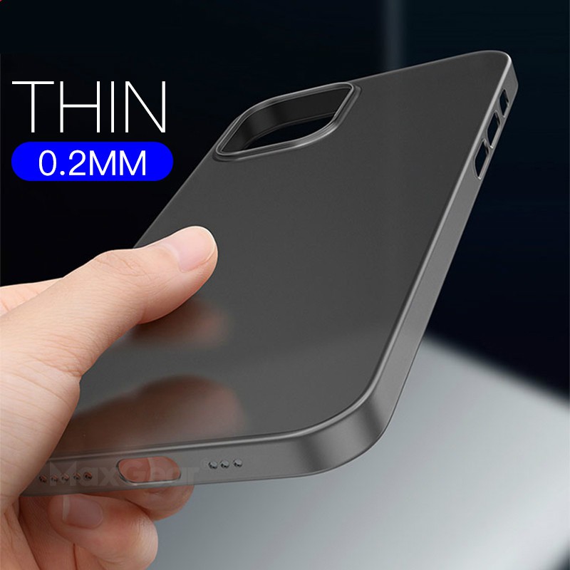 Simple Design 0.2mm Ultra Thin Hard Case For iPhone 11 12 Pro Max Xs Xr X 7 8 Plus