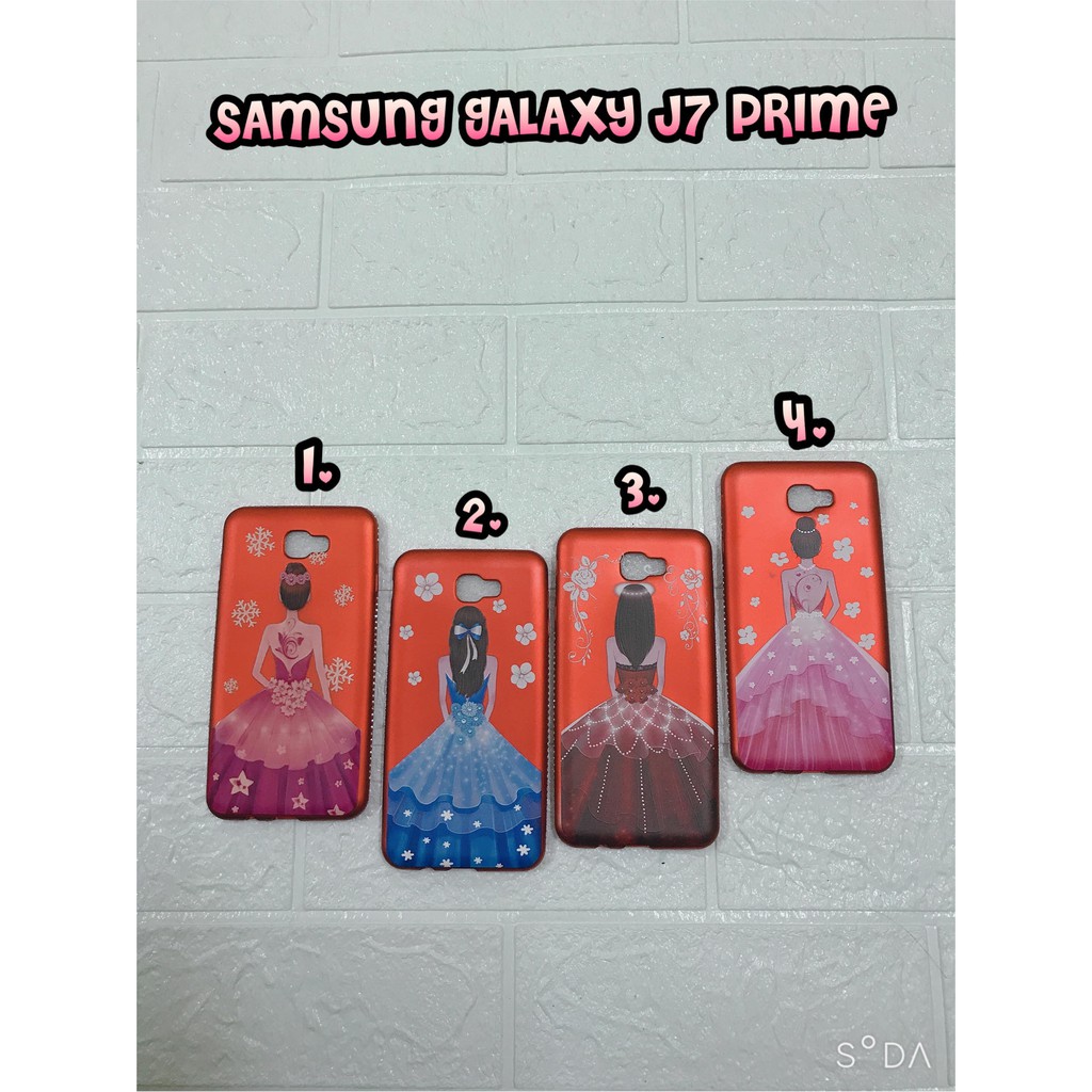 Samsung J7 Prime_Ốp lưng Silicon thời trang cô gái quay lưng đính đá