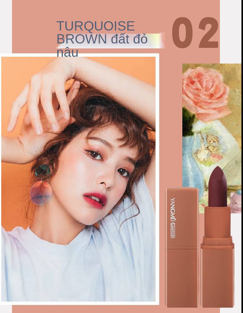 [Hàng mới về] Set son môi YANGMEI dưỡng ẩm chống nước lâu trôi tông màu trẻ trung xinh xắn | BigBuy360 - bigbuy360.vn