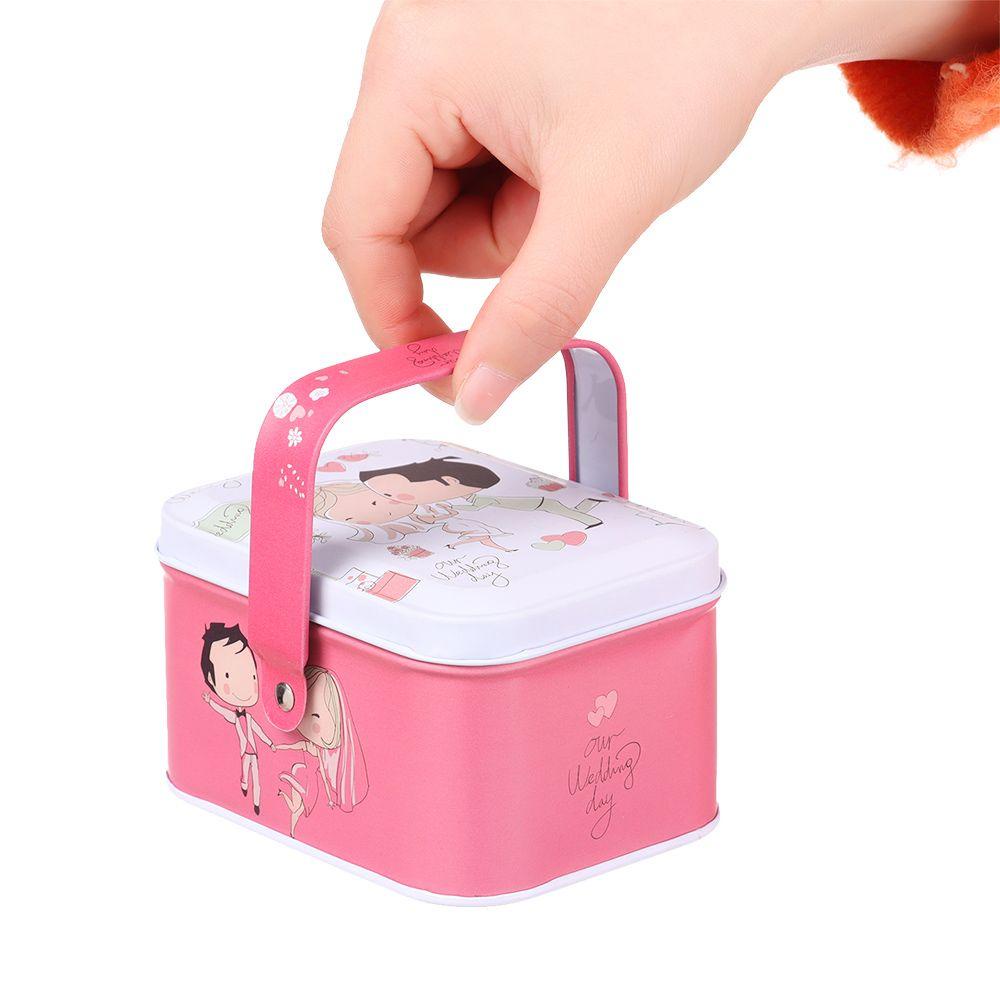 Hộp Thiếc Nhỏ Cầm Tay Có Nắp Phong Cách Vintage