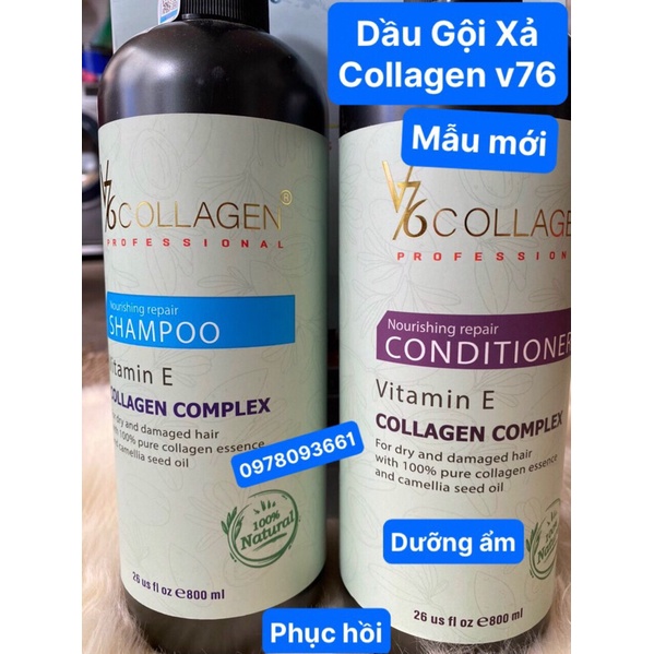 DẦU GỘI XẢ COLLAGEN MẪU MỚI PHỤC HỒI DƯỠNG ẨM CHỐNG RỤNG TÓC