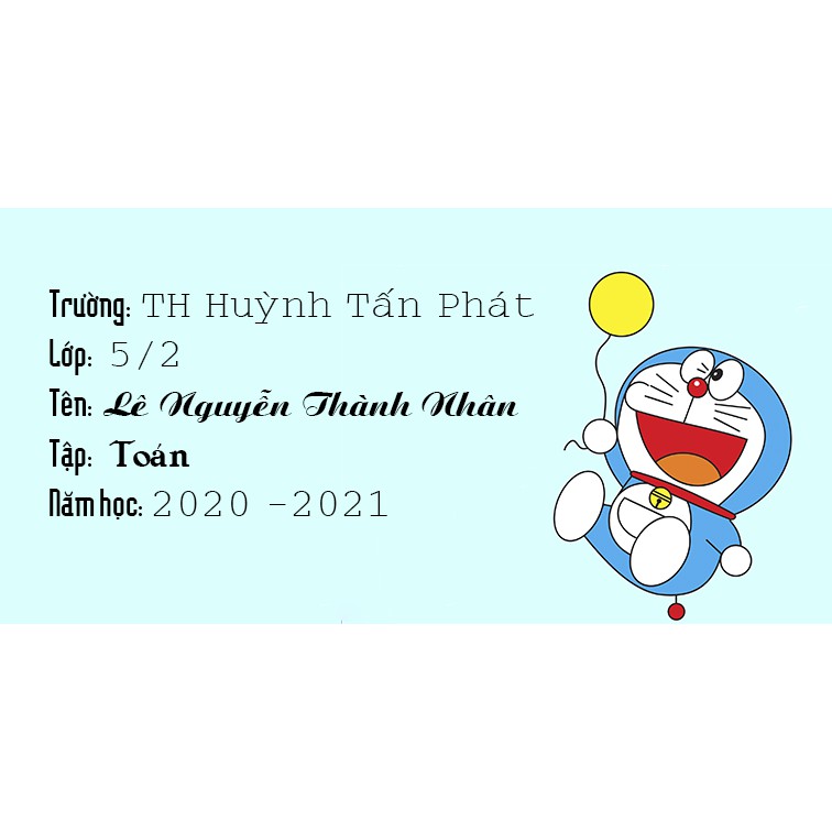 NHÃN VỞ IN HÌNH DORAEMON - IN HÌNH, THIẾT KẾ THEO YÊU CẦU