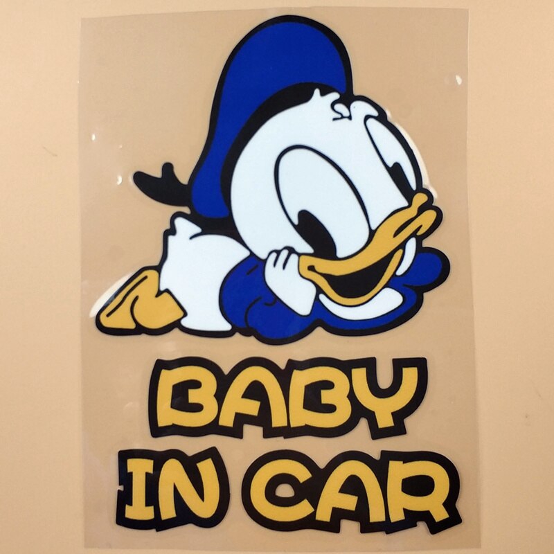 Miếng Dán Trang Trí Xe Hơi Họa Tiết Hoạt Hình Mickey / Vịt Donald Dễ Thương Kích Thước 14x11cm D10