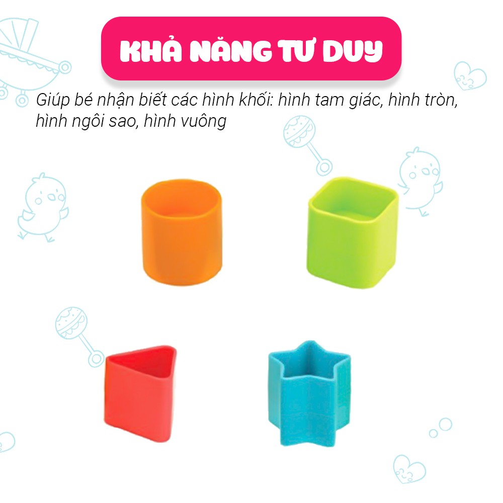 Trống đồ chơi xếp hình khối Winfun 0748, đồ chơi phát triển giác quan cho bé tập làm quen với chữ cái & số đếm tiếng anh