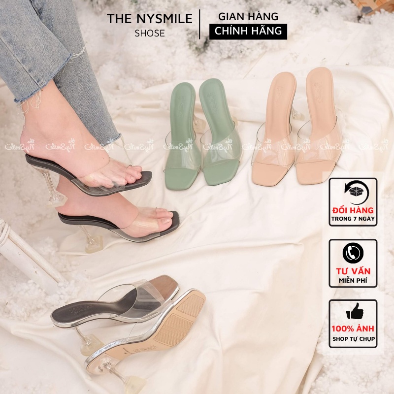 Giày cao gót quai trong 9cm  FLASH SALE  - THE NYSMILE - Gót nhọn công sở trong - MAYO