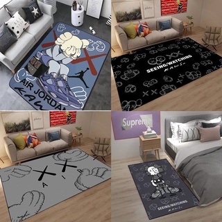 BAPE Thảm Lót Sàn In Hình kaws Sesame Street Thời Trang