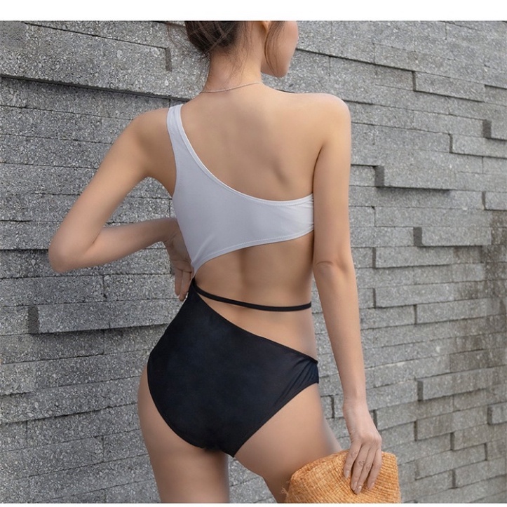 Bikini 1 mảnh đồ bơi đi biển LUHAZO bigsize liền thân kín đáo sexy  cạp cao nâng ngực váy hở lưng che bụng 2626 dk11t203