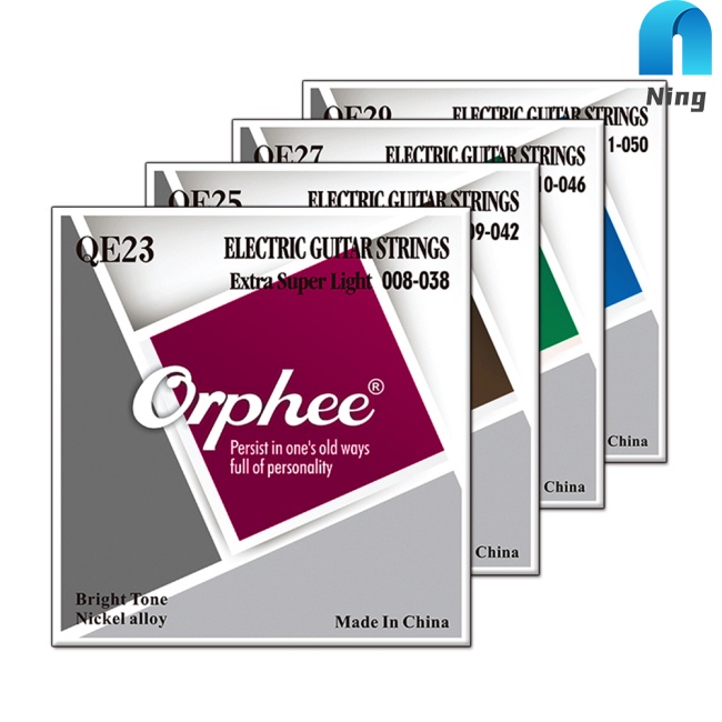 Set 6 Dây Đàn Ghi Ta Điện Chuyên Nghiệp Mạ Niken Hợp Kim Mạ Niken QE23 / QE25 / QE27 / QE29