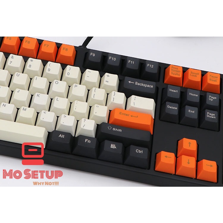 Keycap PBT Retro Carbon - Profile OEM -các Layout 61,87/TKL,104,108,Fullsize-Bàn Phím cơ Keychron,Akko,E-Dra,RK
