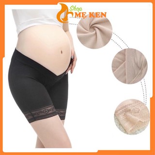 Quần bầu - quần mặc trong váy bầu cạp chéo có phối ren mềm mịn hàng loại 1 - Shop Mẹ Ken