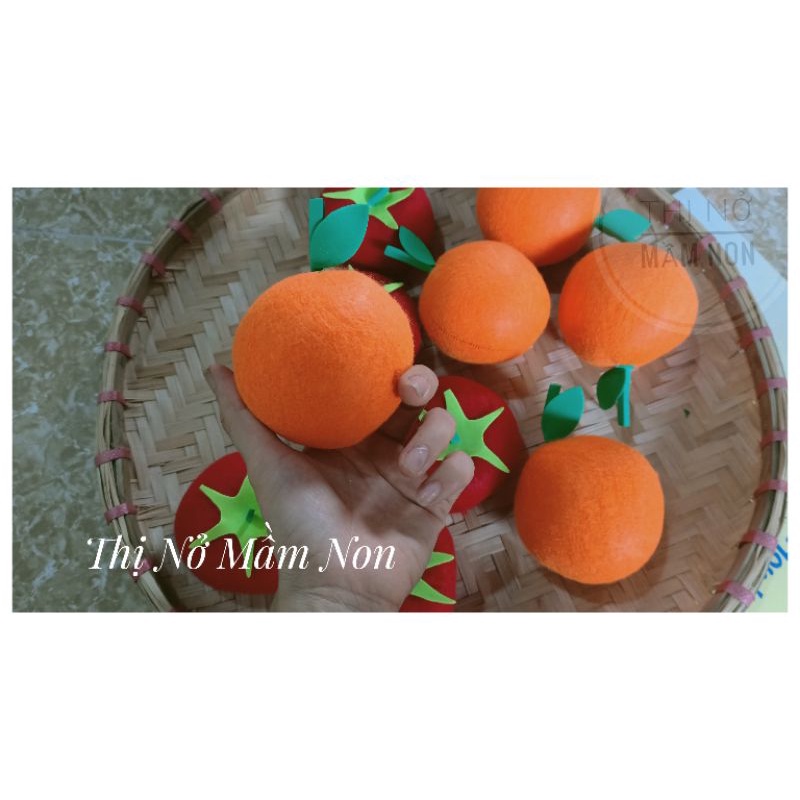 Quả cà chua vải nỉ đồ dùng đồ chơi cho bé mầm non