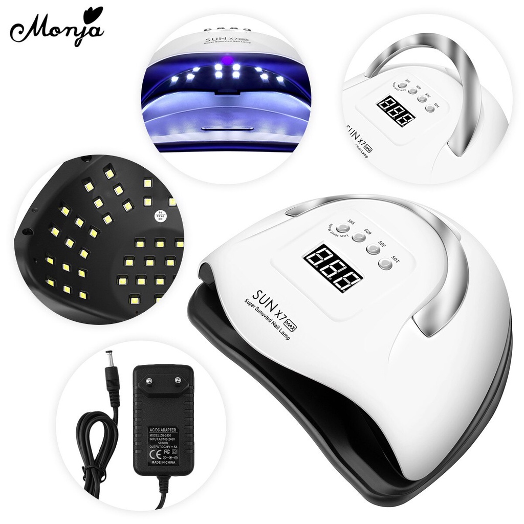 Monja 180W UV LED Lamp 57 Pcs LEDs Nail Dryer with Gel Polish Fast