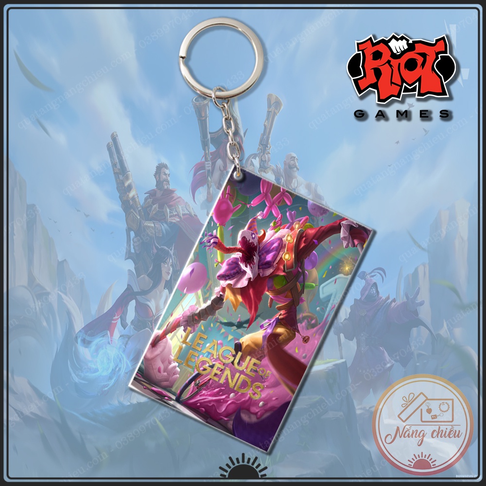 Móc Khóa Dày In Sắc Nét 2 Mặt thẻ game Liên Minh Huyền Thoại - League of Legends 2 ☘️Quà Tặng Nắng Chiều☘️