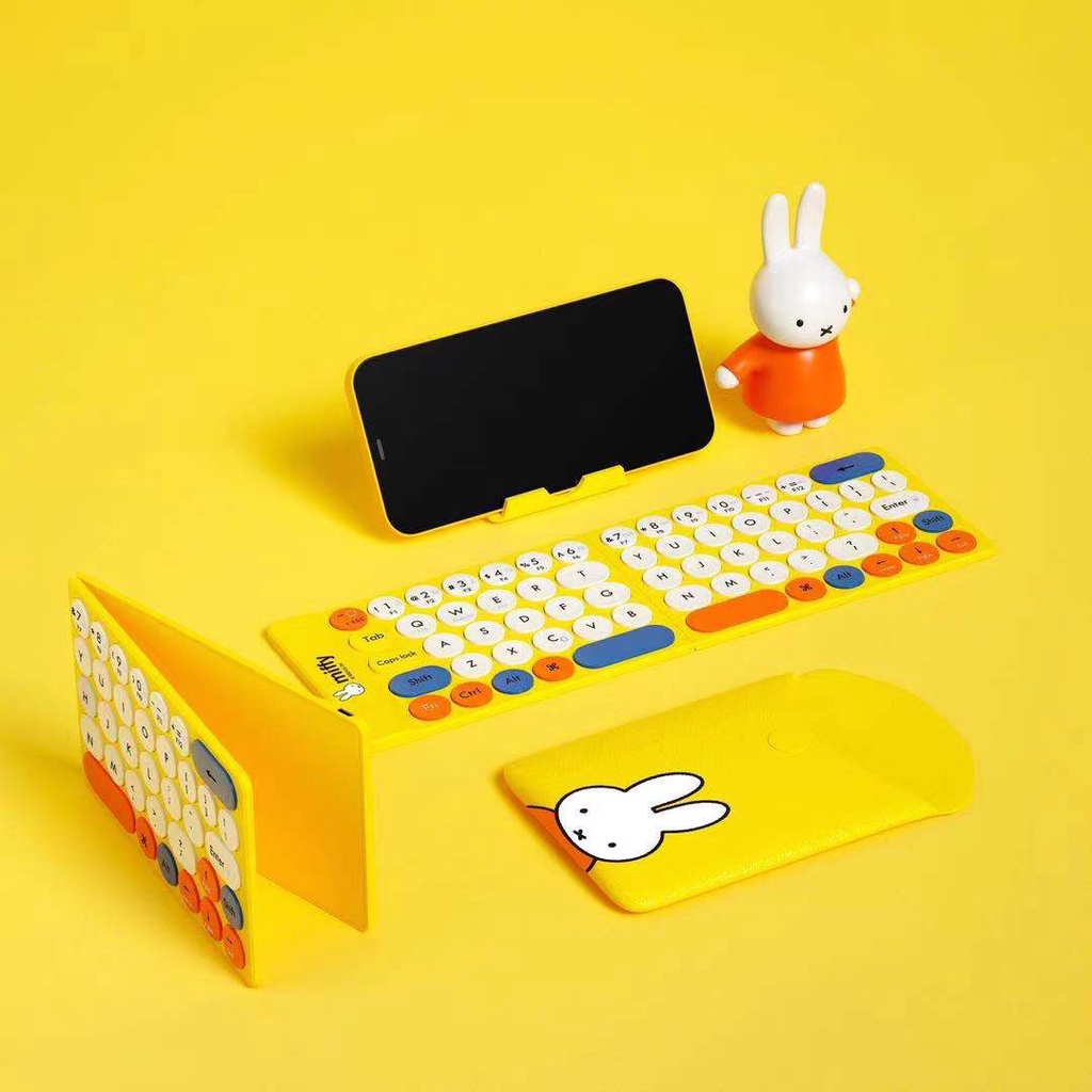 BÀN PHÍM GẬP KHÔNG DÂY MIPOW MIFFY MINI SLIM-FOLD CHỐNG NƯỚC KIÊM TÚI GIÁ ĐỠ