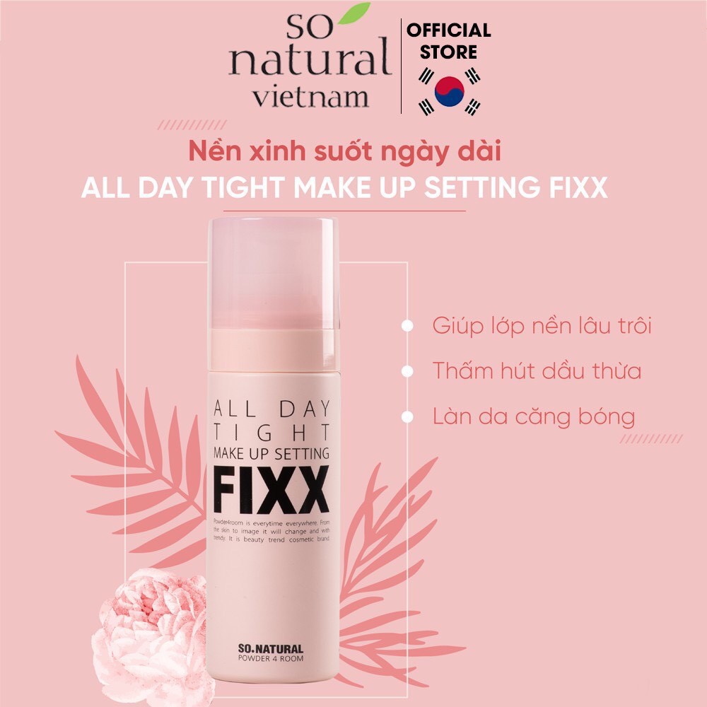 Xịt Khóa Nền Trang Điểm So Natural All Day Tight Make Up Setting Fixx 75ml l Nhập KhẩuHàn Quốc Mi | BigBuy360 - bigbuy360.vn