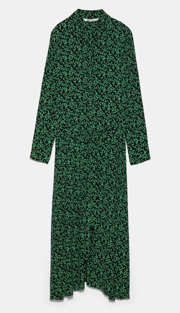 Đầm zara hoa xanh