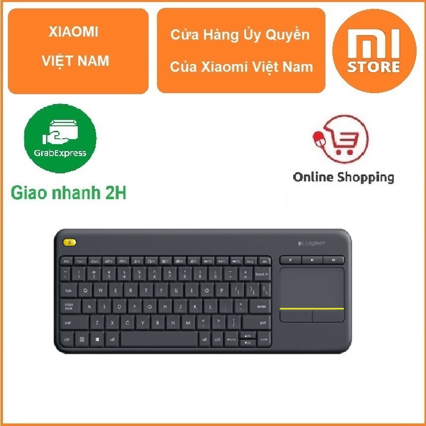 Bàn phím không dây tích hợp chuột cảm ứng Logitech Wireless Touch Keyboard K400 plus