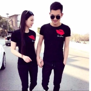 2 áo thun cặp tình nụ hôn forever