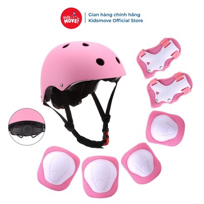Mũ bảo hiểm cho bé kèm bảo vệ tay chân 6 món cao cấp, 2-8 tuổi Roadstar phong cách BMX in-mold