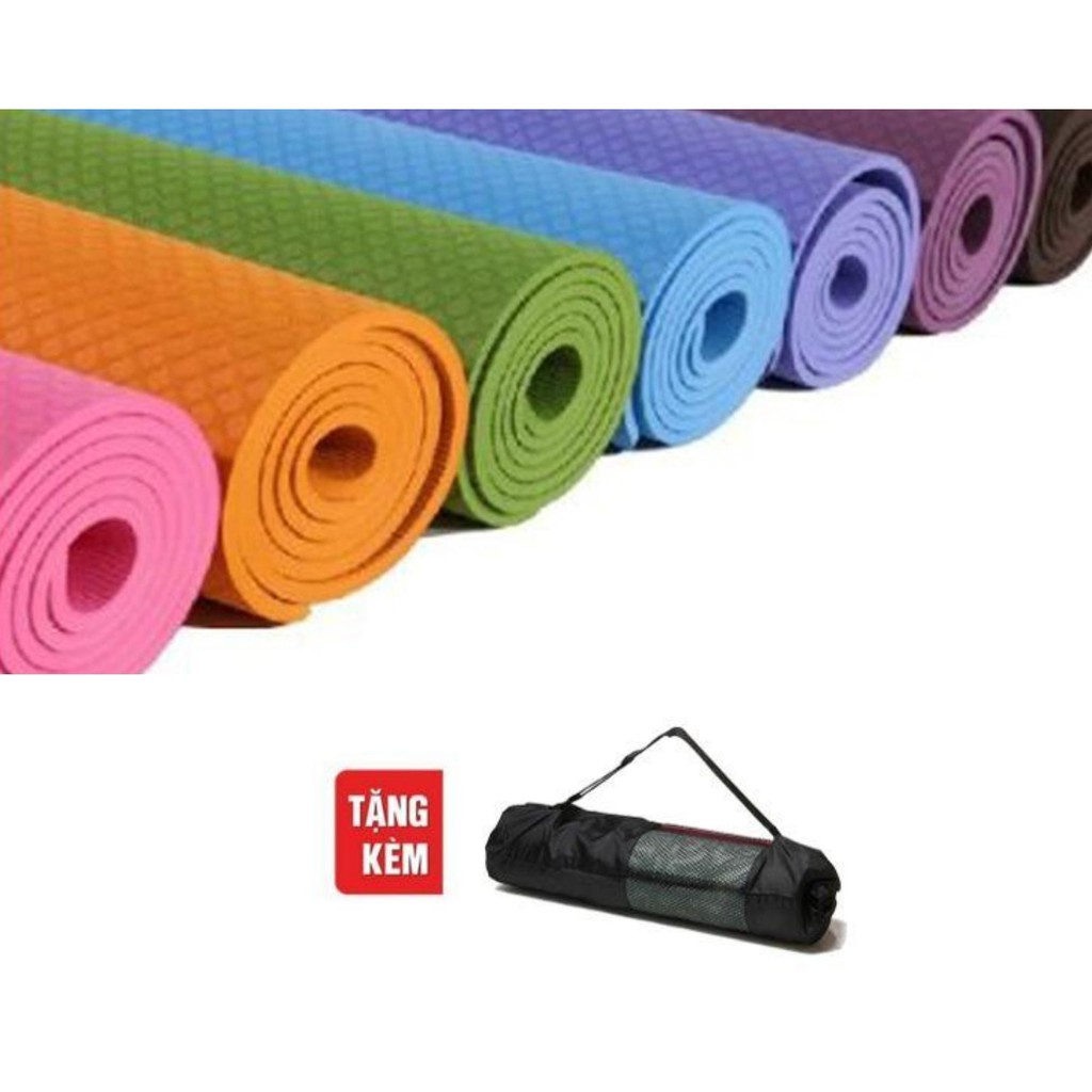 THẢM TẬP YOGA, GYM "RELAX" CAO CẤP - LOẠI 4MM TRƠN - KHÁCH ĐƯỢC CHỌN MÀU