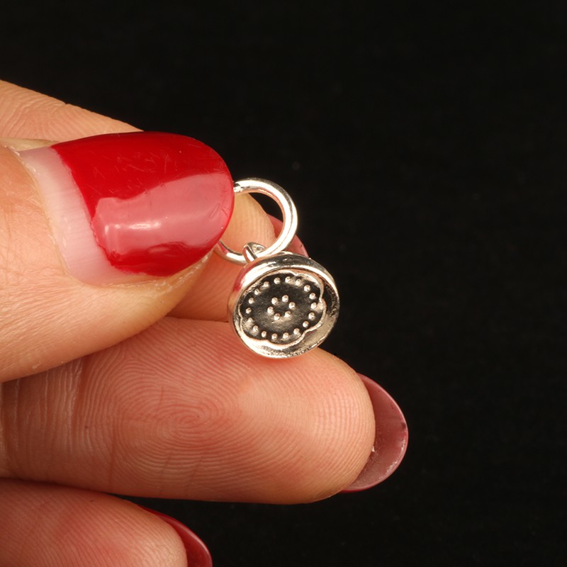 Charm bạc móc treo đài hoa sen - Charm Bạc 925 - Mã CB370
