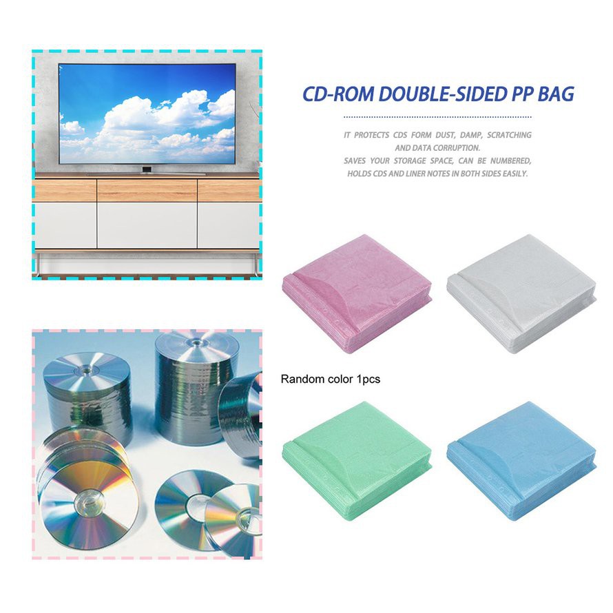 ⚡Set 100 Túi Đựng Đĩa CD DVD Hai Mặt Giá Đỡ | BigBuy360 - bigbuy360.vn