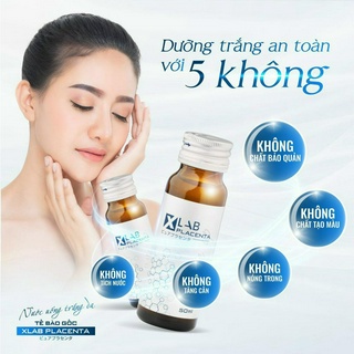 Nước uống tế bào gốc Xlab Placenta (hộp 10 chai x 50ml)