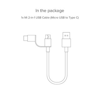 Cáp sạc Xiaomi Mi 2-In-1 Micro Usb to Type C - Hãng Phân Phối