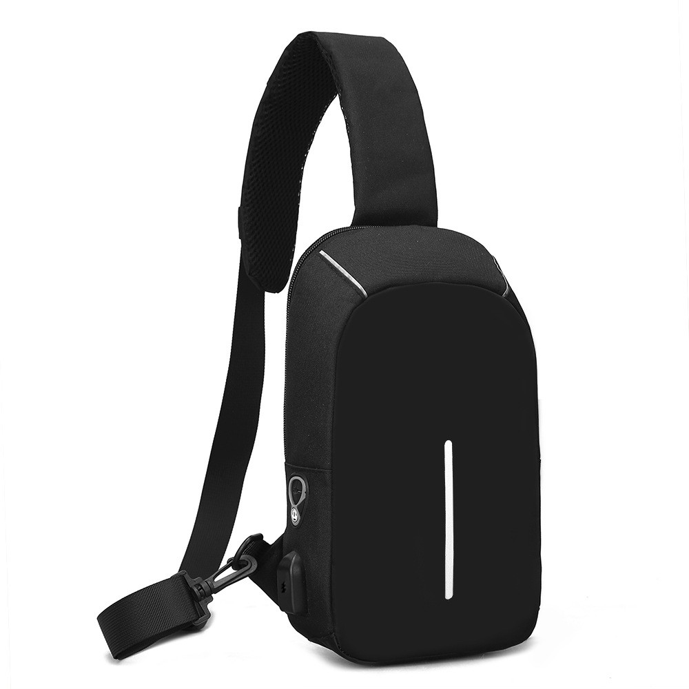 Túi đeo chéo nam siêu nhẹ có khe cắm USB đi kèm dây cáp sạc kéo dài ST89