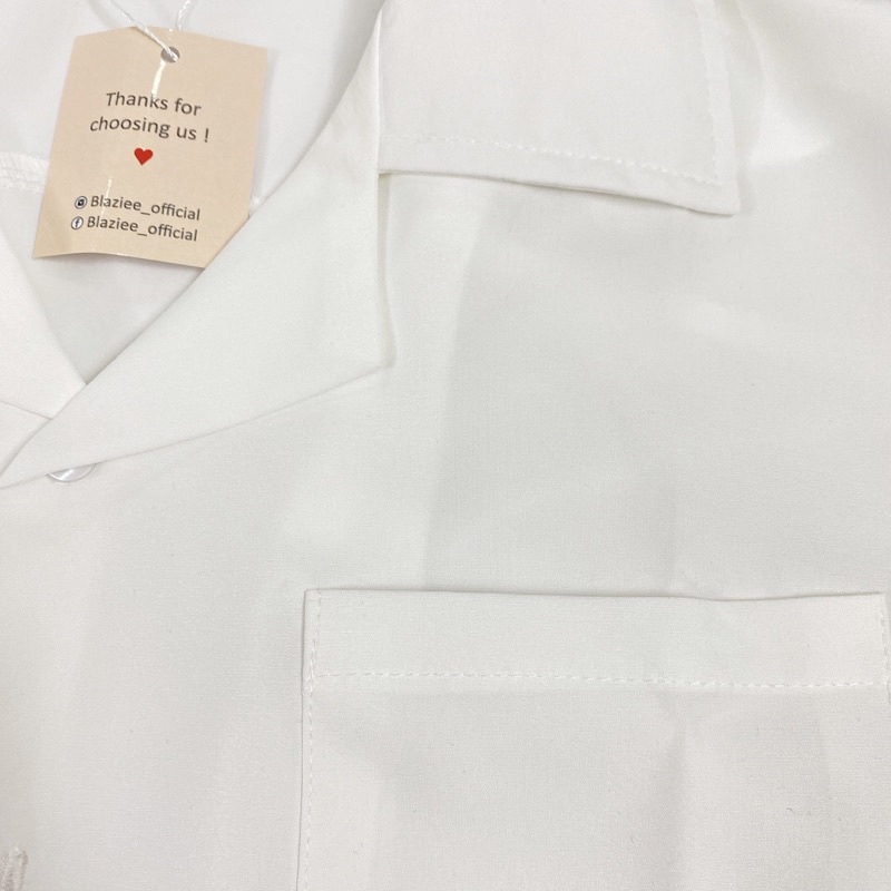 Set sơmi trắng Blanc + quần short trắng Blaziee