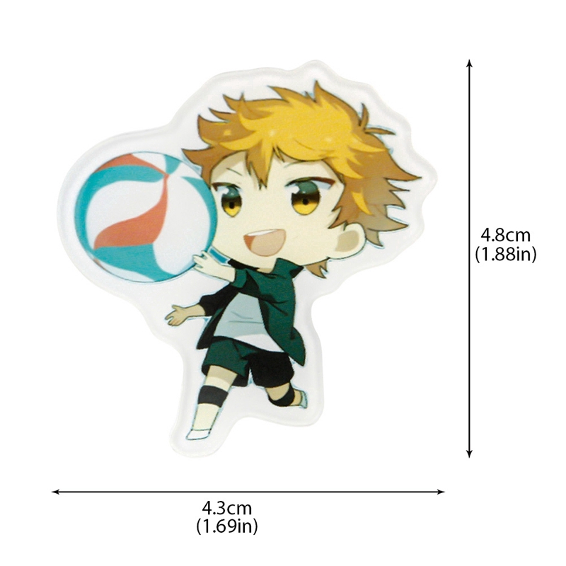 Huy hiệu acrylic trang trí ba lô thiết kế nhân vật anime trong Haikyuu!! độc đáo xinh xắn