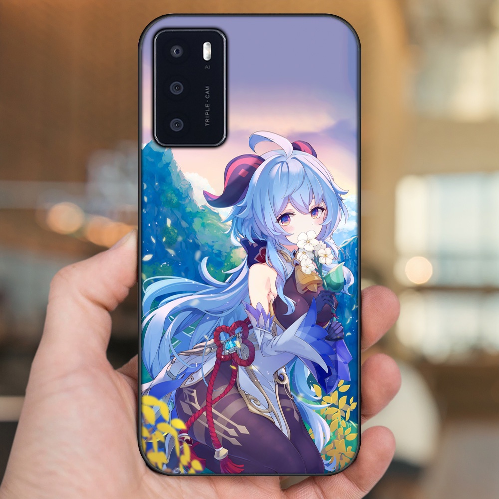 Ốp lưng Oppo A16 viền đen in hình Ganyu Genshin Impact