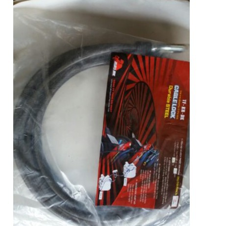 Dây cáp khóa xe 3m,5m,8m,10m cao cấp MARS ONE ĐÀI LOAN