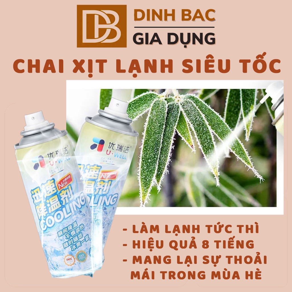 Chai xịt làm lạnh siêu tốc hạ nhiệt bề mặt ngay tức thì 260ml