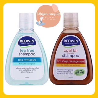 Dầu gội chống gàu, nấm, giảm nhờn Redwin Coal Tar / Tea tree Úc - 250ml