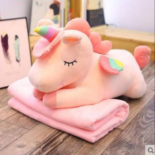 Pony nhồi bông kèm mền 3 in 1, pony unicos