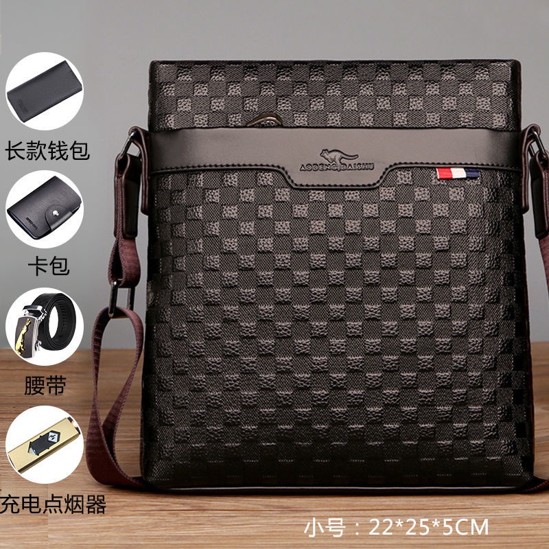 Túi Đeo Chéo Da Bò Mềm Phong Cách Hàn Quốc Thời Trang Cho Nam