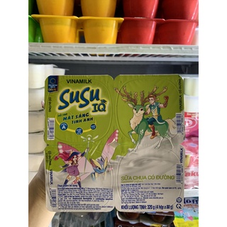 [HỎA TỐC] Lốc 4 Hộp Sữa Chua SuSu IQ Cho Bé Màu Xanh Vani