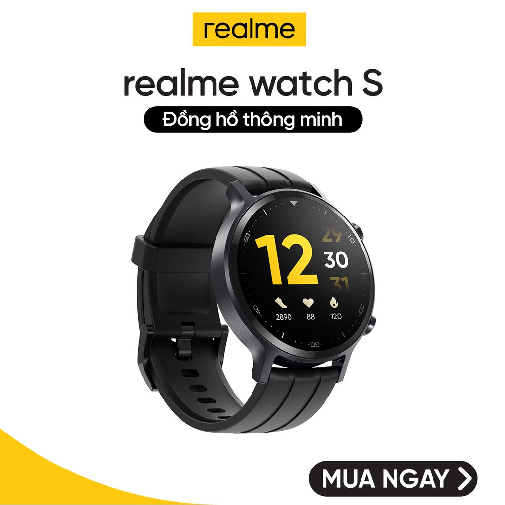 [Mã ELMALL10 giảm 10% đơn 500K] Đồng hồ thông minh Realme Watch S