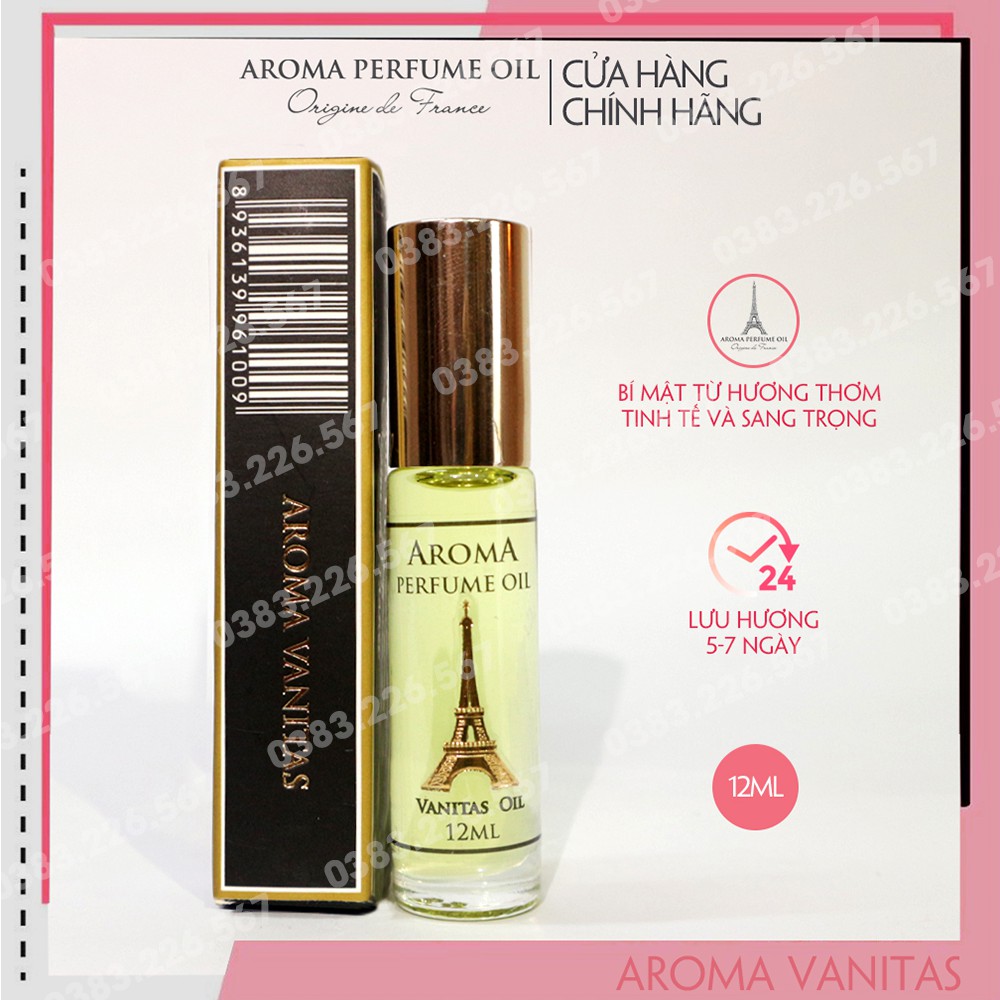 Tinh dầu nước hoa Pháp Aroma Versace Vanitas 12ml - Tươi sáng, tự tin, quyến rũ