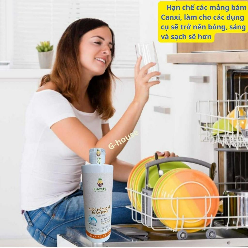 Nước làm bóng fuwa3e 500ml dùng cho Máy rửa bát,nước hỗ trợ xả máy 100% tự nhiên,Gel rửa chén cho máy rửa bát fuwa3e