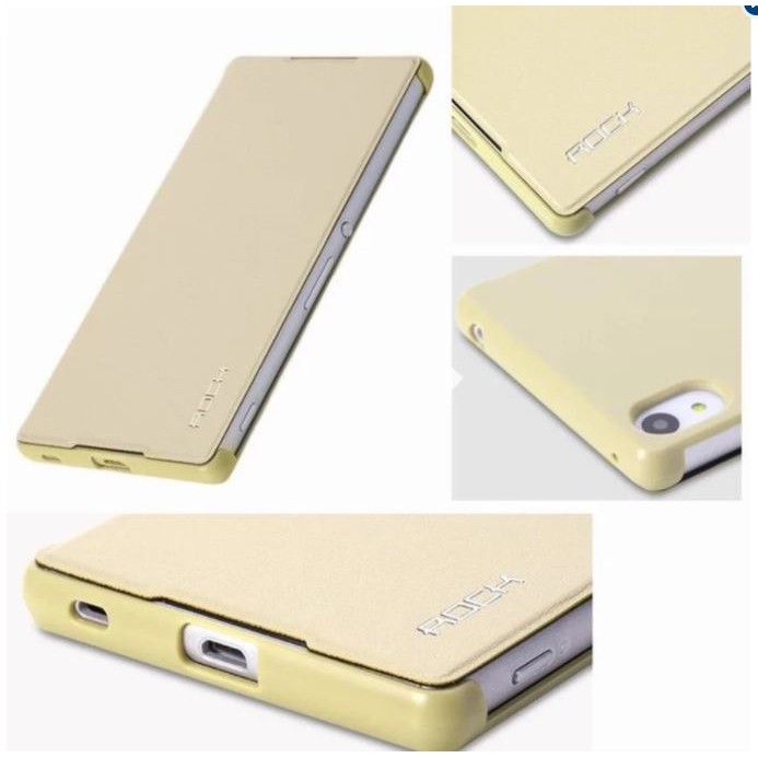 Bao da Rock dành cho Sony Z4/Z3+ (Vàng) - Giá rẻ