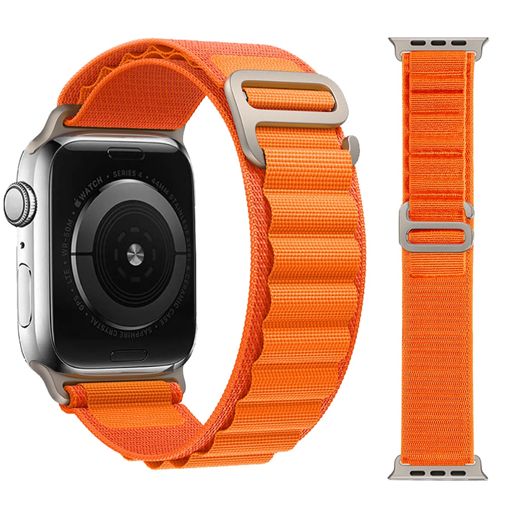 Dây Đeo Nylon Cho Đồng Hồ Thông Minh 49mm 45mm 41mm 44mm 40mm 38mm i-watch series 3 5 SE 6 7 8 Ultra