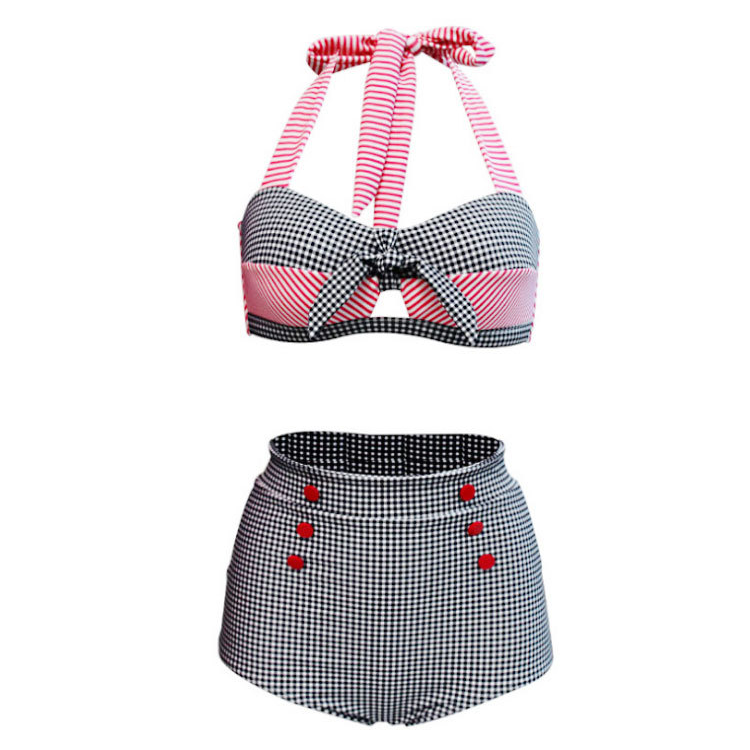 Bộ Đồ Bơi Hai Dây + Quần Lưng Cao Xinh Xắn Dành Cho Nữ | BigBuy360 - bigbuy360.vn