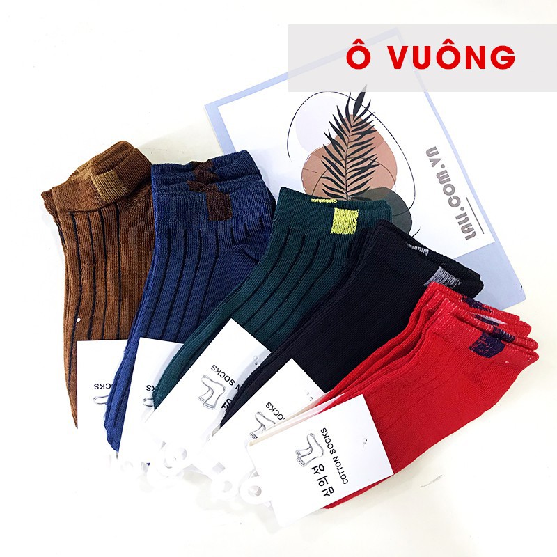 Vớ tất cotton cổ ngắn 5 loại