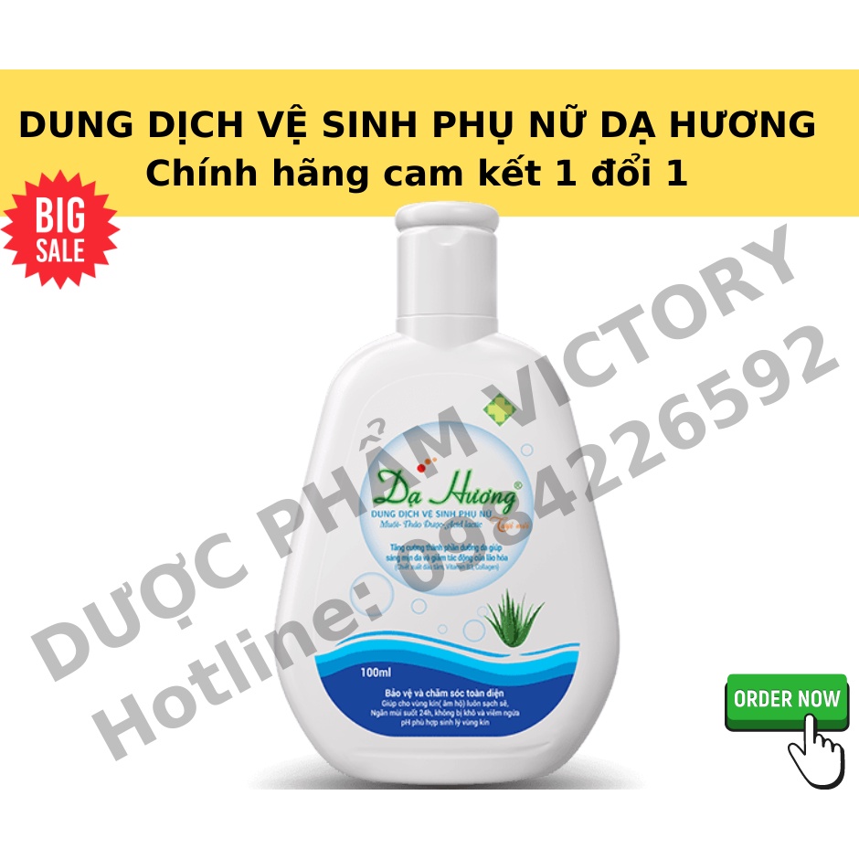 [SHIP NHANH 1H - HCM] Dung dịch vệ sinh phụ nữ Dạ hương xanh Lô Hội 100ML