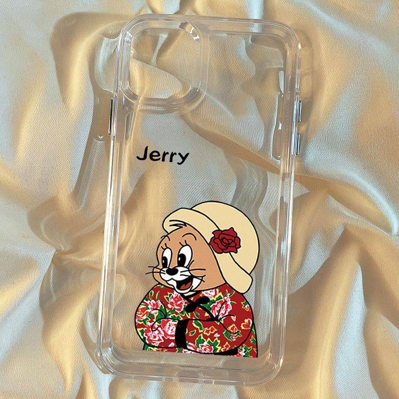 Ốp điện thoại hình chuột và mèo cặp đôi cá tính phong cách Đông Bắc thích hợp cho Iphone12 14 / 13Promax Xs 11 8P c1nU