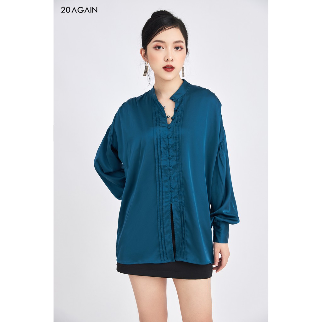Áo sơ mi xếp ly nếp áo 20Again ASA1265 | BigBuy360 - bigbuy360.vn